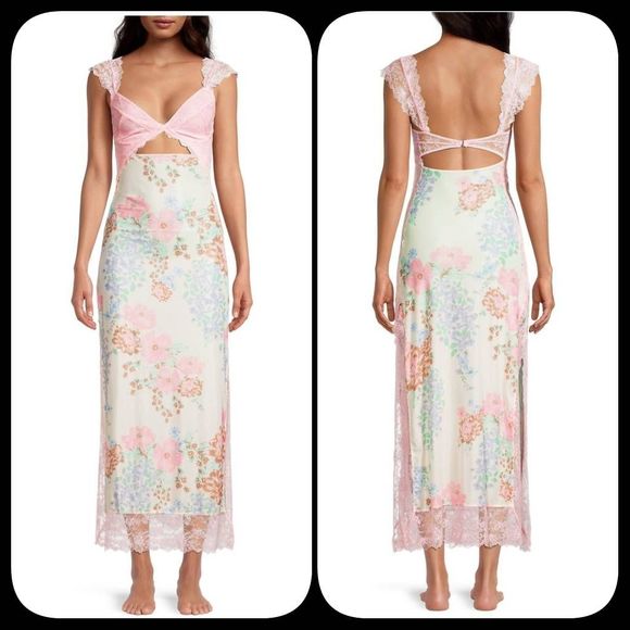 Free People Dresses & Skirts - Free People Suddenly Fine Maxi Slip Dress Sz M